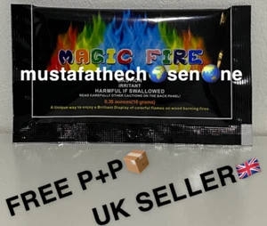 10 MAGIC FIRE MYSTICAL DUST COLOURFUL FIRE BONFIRE PARTY WOOD FIRE SAFE CHEAPEST - Picture 1 of 2