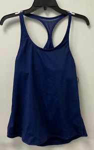 TYR Solid Taylor Tank, Women's Breathable Racerback Swim Top, Solid Navy Blue - Picture 1 of 18