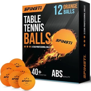 Premium Table Tennis Balls 40+mm Professional 3 Star ABS Quality (White/Orange) - Picture 1 of 7