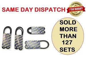 4 X FAN/ALTERNATOR PS+AC DRIVE BELTS For MITSUBISHI SHOGUN SPORT 2.5TD K94 1998+ - Picture 1 of 2