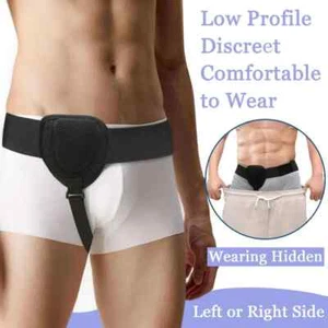 Cinturón de hernia inguinal para hombres soporte post cirugía braguero ingle correas ajustables banda - Imagen 1 de 9
