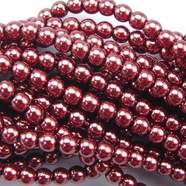 Contas de pérolas de vidro tchecas 4 mm marrom chocolate C231 redondas - Imagem 1 de 1