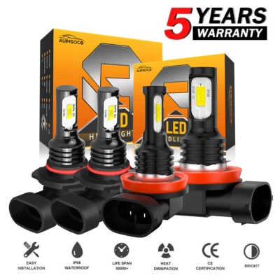 For Toyota Camry 1997-2018 8000K LED Headlight High+Low Beam Bulbs Combo Kit - Imagem 1 de 4