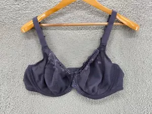 Elomi Women's Underwire Bra Size 42DD Purple Floral Lace 2 Hook EL438STM - Picture 1 of 5