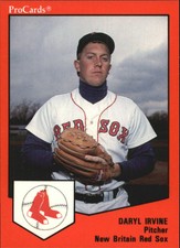 1989 New Britain Red Sox ProCards Daryl Irvine Grottoes Virginia VA Card