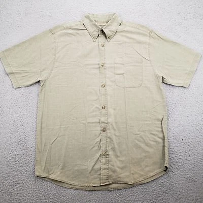 Rugged Earth Shirt Mens Medium Green Button Up Short Sleeve Outdoors Hiking - Image 1 of 4