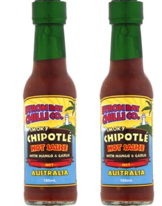 2 x Byron Bay Chilli Smoky Chipotle with Mango and Garlic Hot Sauce 150ml - Picture 1 of 1
