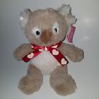 Tan Koala Bear Plush Red Heart Bow Valentine's Day 7.5" Stuffed Animal Toy Gift