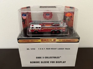 Code 3 Model #12722 FDNY Seagrave Rear Mount Ladder Truck #42 MIB W/Sleeve - Picture 1 of 11