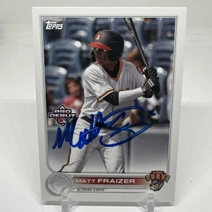 2022 Topps Pro Debut #PD-184 Matt Fraizer Pittsburgh Pirates SIGNED - Picture 1 of 2