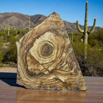 African Queen Picture Jasper, landscape, slab, cabbing rough, #R-6805 - Image 1 of 4