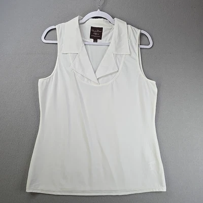 UnderCover Agent By Kathleen Kirkwood White Sleeveless Top Size L - Image 1 of 4