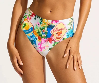 Seafolly Ciao Bella High Waisted Bikini Brief  - Size AU 6 RRP $110 - Image 1 of 3