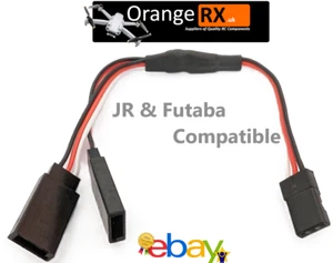 JR Futaba Y Servo Connector Lead Y-Harness Splitter 17cm 170mm Flaps Ailerons - Picture 1 of 2