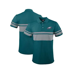 FOCO Men's NFL Philadelphia Eagles Stripe Polo Shirt - Picture 1 of 5