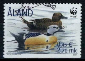Aland Islands 2001 SG#186, 2m70 Ducks, Eider, Endangered Species WWF Used #F225 - Picture 1 of 1