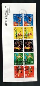 US Scott #2553-57, First Day Cover 7/12/91 Los Angeles Booklet Pane Olympics - Picture 1 of 1