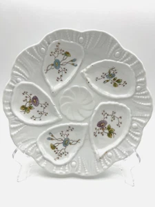 "Plato de ostra flores de campana púrpura vintage - Karlsbad Austria Haviland & Co 8,25" - Imagen 1 de 5