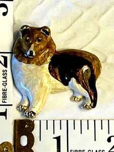 Sheltie Enamel Dog Brooch Fashion Pin 1.75" X 1.75" - Picture 1 of 10