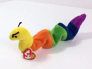 TY Inch Inchworm Beanie Babies Baby 1995 Pvc Pellets 4044 Swing Tag Errors Rare - Picture 1 of 7