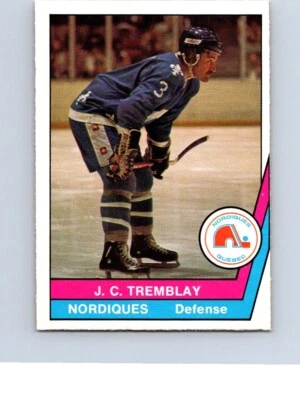 VINTAGE HOCKEY CARD O-PEE-CHEE 1977 WHA QUEBEC NORDIQUES J.C. TREMBLAY  NO61 - Image 1 of 2