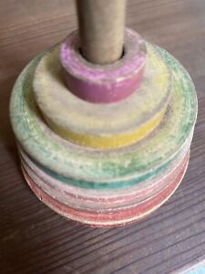  VTG Wooden Stacking Toy - Made In Russia
