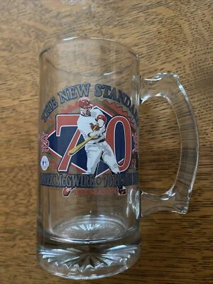 1998 Mark McGwire 70 Home Run Record Cardinals Baseball Glass Mug New Standard - Изображение 1 из 4