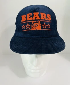 Cappello snapback vintage Chicago Bears in velluto a coste, berretto regolabile, NFL - Yupoong - Foto 1 di 9