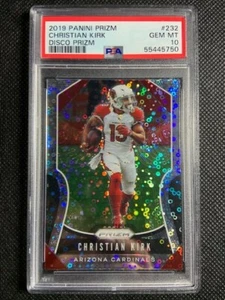 2019 Panini Prizm CHRISTIAN KIRK Silver Disco Circles #232 CARDINALS PSA 10 gemme - Foto 1 di 2