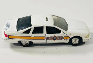 1993 Road Champs Chevy Caprice State Police | White Diecast Toy Car Doors Open