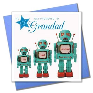Father's Day Card, Robot's, The Best Dads get promoted to Grandad - Picture 1 of 2