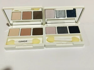 Set 2: Clinique All About Eye Shadow trio Frech roast nude rose smoke 6 color - Picture 1 of 3