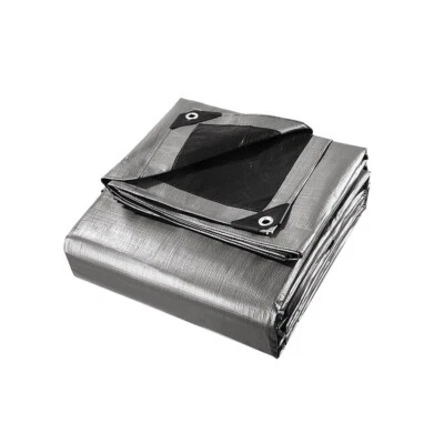 Instahut Tarpaulin Tarp 3x3.6m Camping Tarps Poly Heavy Duty Cover 180gsm - image 1 of 4