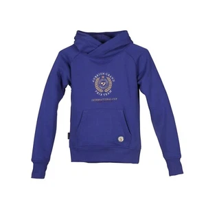 Shires Aubrion Team Young Rider Hoodie Blue; Relaxed fit, Cosy, Cotton, Pockets - Picture 1 of 3
