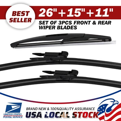 Juego de limpiaparabrisas delantero 26"/15"/11" para Chevrolet Aveo Sonic 12 Foto 1 de 4