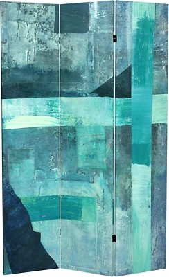 Divisor de habitación de lona Paradise Grove de 5,25 pies, blanco, gris Foto 1 de 4