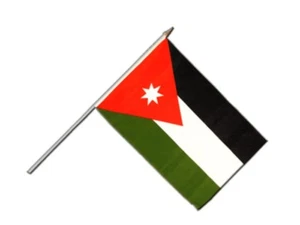 Jordanien Stockflagge Flaggen Fahnen Stockfahne 30x45cm - Bild 1 von 1