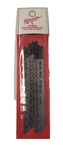 Milwaukee 48-42-0521 Jig Saw Blade Pack of 5 3-5/8" U-Shank Wood Cutting 6 TPI - Picture 1 of 4