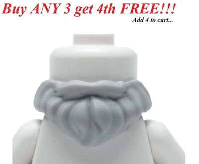 ☀️NUEVA Minifigura Lego Minifigura Pelo Hombre Barba Corta Viejo Abuelo Bigote Foto 1 de 3