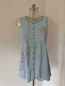 Joe Browns Light Blue & White Pretty Summer Embroidered Vest Blouse Top 12- 14 - Picture 1 of 4