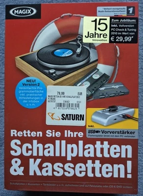 MAGIX Retten Sie Ihre Schallplatten & Kassetten!,  OVP*, Handb,CD+USB-Verstärker - Bild 1 von 4