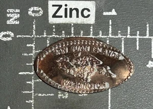 Islas San Juan Washington WA Penny de recuerdo aplastado alargado prensado aplastado - Imagen 1 de 2