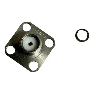 R125411001 Radiall RF Connector 4 Hole Flange Mount Jack Terminal SMA(f) 18GHZ - Picture 1 of 2