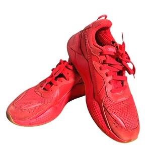 Puma RS-X AO High Risk Low MENS Sz 10 PRE-OWNED Shoes Triple All Red/Gum Bottom - Picture 1 of 13