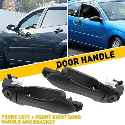 Kit de manija y soporte de puerta exterior delantera izquierda y derecha para Ford Focus 2000-2007 Foto 1 de 4