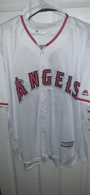 Jersey Los Angeles Angels Mike Trout #27 Majestic Cool Base Talla XL Blanco Foto 1 de 4