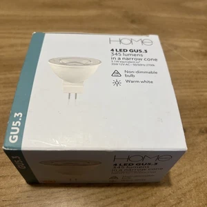 Home 4 LED GU5.3  345 Lumens 35 W Bulbs warm white not dimmable bulb - Picture 1 of 9