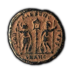 ROME. 337, Æ Follis - Constantius II, GLORIA EXERCITVS, Antioch, SMANЄ 2 - Picture 1 of 3