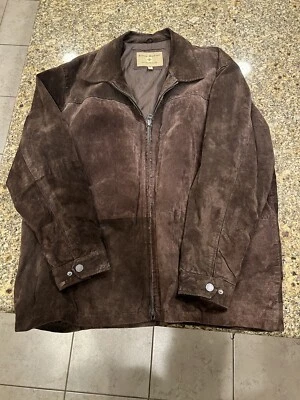 Boston Harbour Mens Brown Long Sleeve Full Zip Outdoor Wear Leather Jacket  XXL - Image 1 of 3