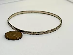 Vintage Sterling Silver 925 Bracelet Jewellery Bangle 7.97g - Picture 1 of 4